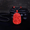 Roter Zinnober Drachen Halskette - Glück & Wohlstand - Necklace - TaoTempel