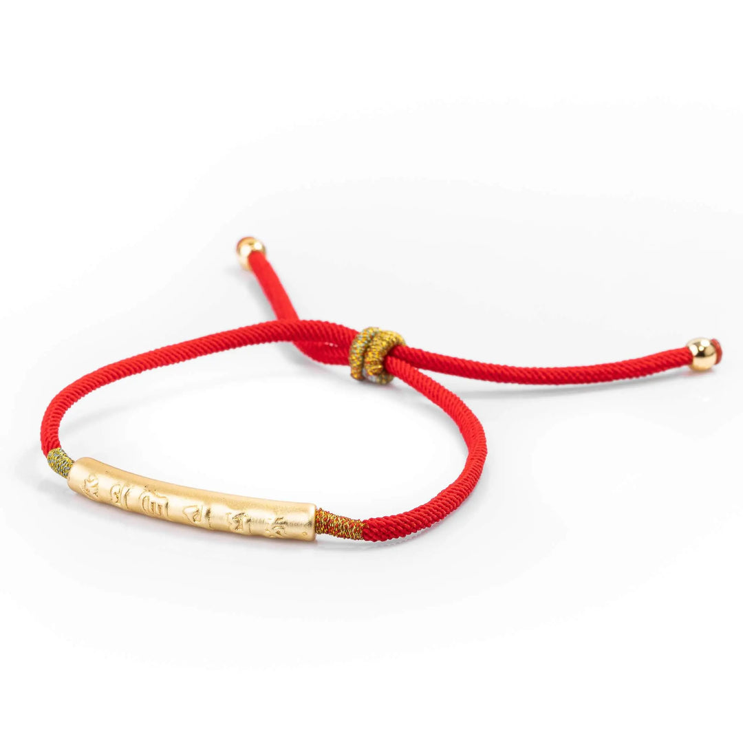 Rotes Tibet Armband Buddhistisch - kräftiger Glücksbringer - Bracelet - TaoTempel