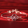 Vierblättriges Kleeblatt Armband - Glücksbringer - Bracelet - TaoTempel