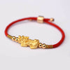 Rotes Kordelarmband mit Piyao-Anhänger - Bracelet - TaoTempel
