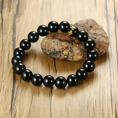 Achat & Lavastein Armband Set - Erdend & schützend - Bracelet - TaoTempel